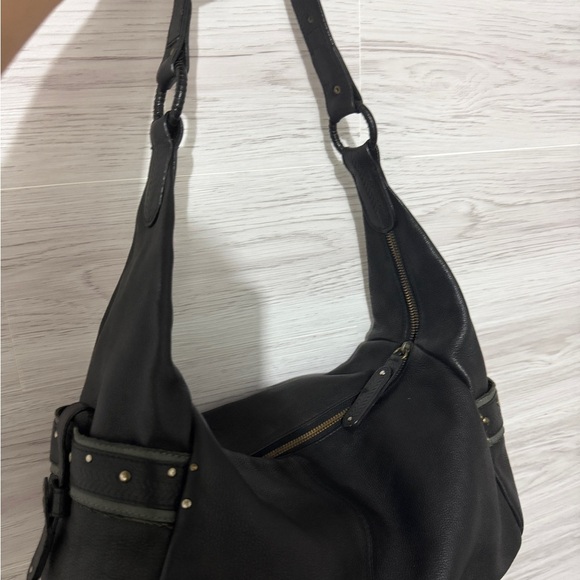 Hilary Radley Black Leather Hobo Bag - Picture 1 of 11
